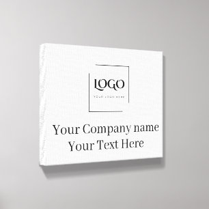 Elegant custom your logo template canvas photo tile