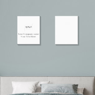 Elegant custom your logo template canvas photo tile