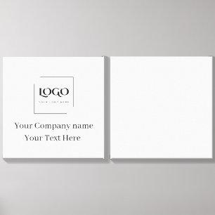 Elegant custom your logo template canvas photo tile