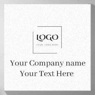 Elegant custom your logo template canvas photo tile