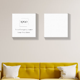 Elegant custom your logo template canvas photo tile