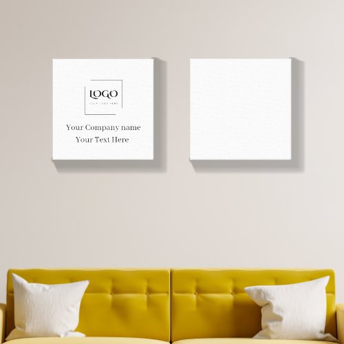 Elegant custom your logo template canvas photo tile