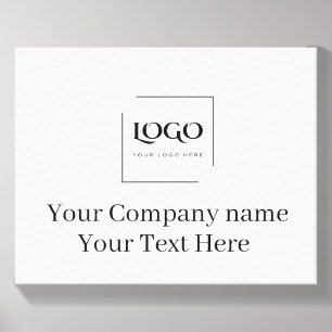 Elegant custom your logo template canvas photo tile