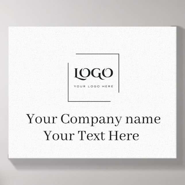 Elegant custom your logo template canvas photo tile  (Front Set)