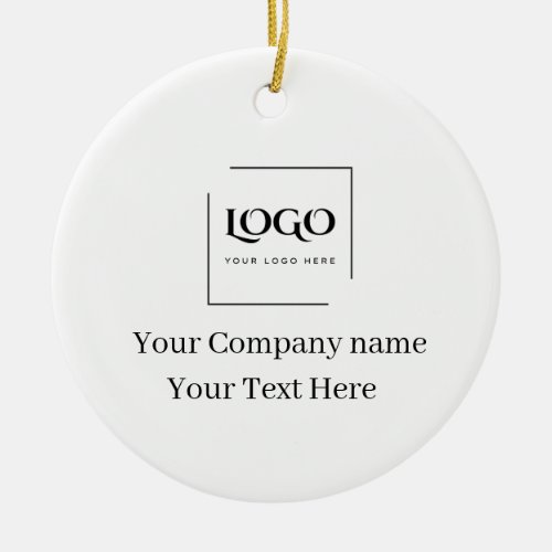 Elegant custom your logo template ceramic ornament