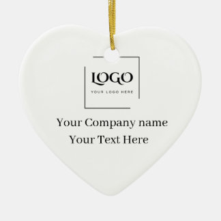 Elegant custom your logo template ceramic ornament