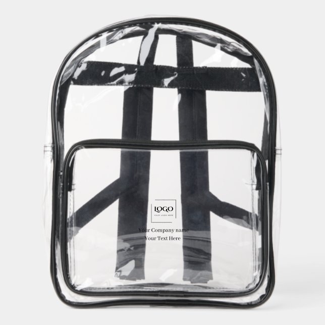 Elegant custom your logo template clear backpack  (Front)