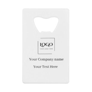 Elegant custom your logo template credit card bottle opener