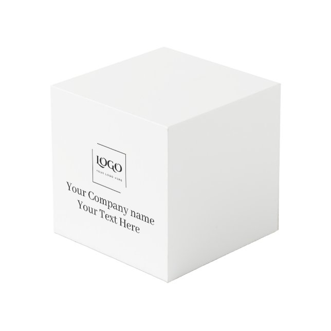 Elegant custom your logo template cube (Front Angled)