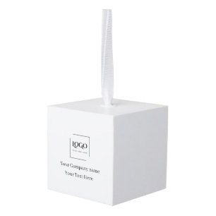 Elegant custom your logo template cube ornament