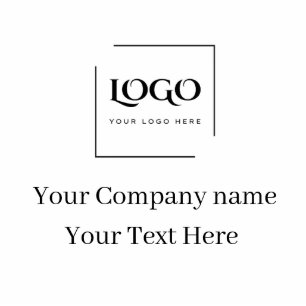 Elegant custom your logo template cutout