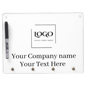 Elegant custom your logo template dry erase board with keychain holder
