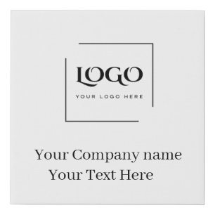 Elegant custom your logo template faux canvas print