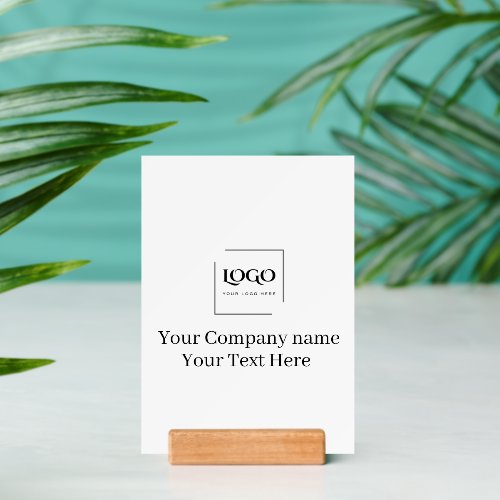 Elegant custom your logo template holder