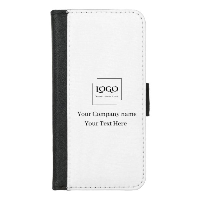 Elegant custom your logo template iPhone wallet case (Front)