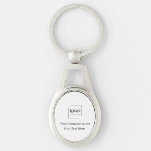 Elegant custom your logo template keychain