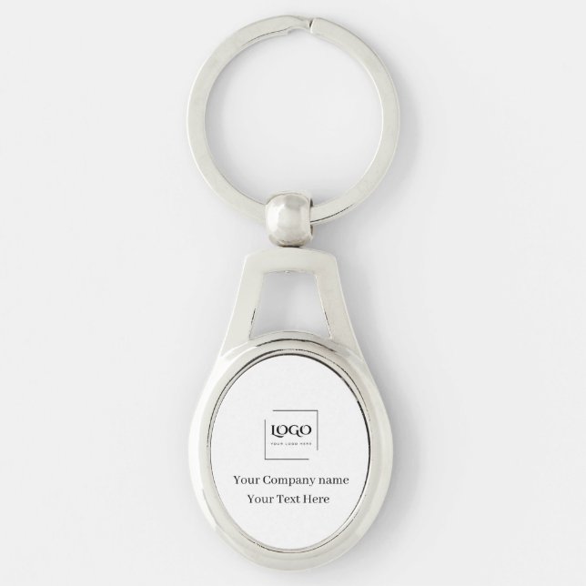 Elegant custom your logo template keychain (Front)