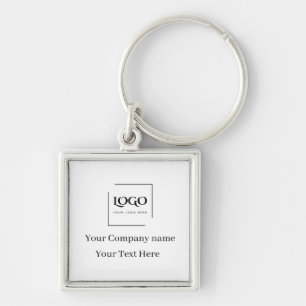 Elegant custom your logo template keychain