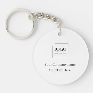 Elegant custom your logo template keychain