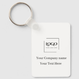 Elegant custom your logo template keychain