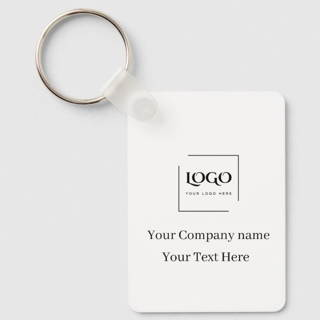 Elegant custom your logo template keychain (Front)