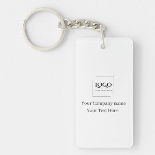 Elegant custom your logo template keychain