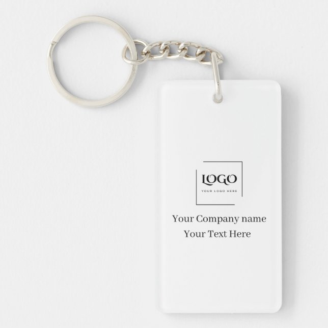 Elegant custom your logo template keychain (Front)