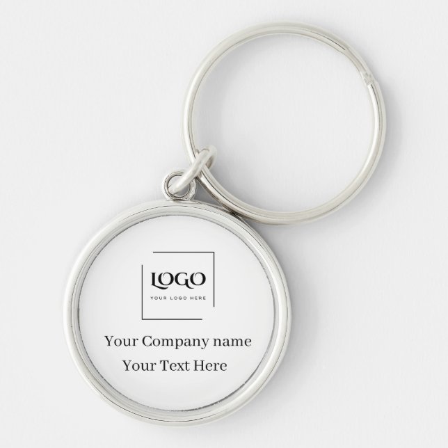 Elegant custom your logo template keychain (Front)