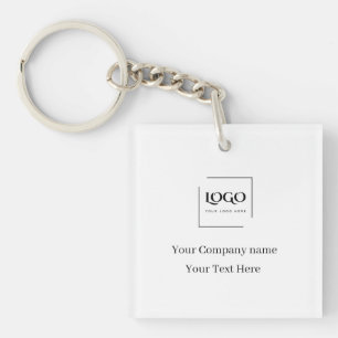 Elegant custom your logo template keychain