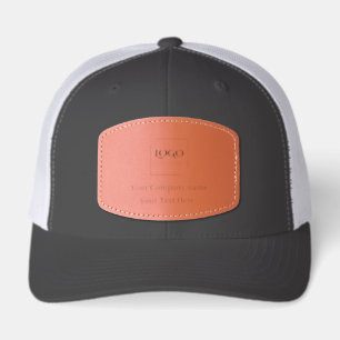 Elegant custom your logo template leather patch hat