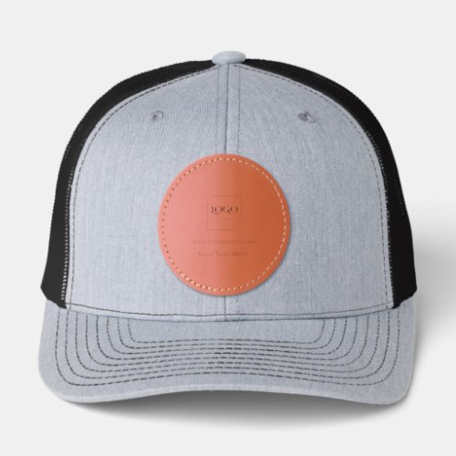 Elegant custom your logo template leather patch hat