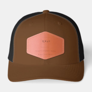 Elegant custom your logo template leather patch hat