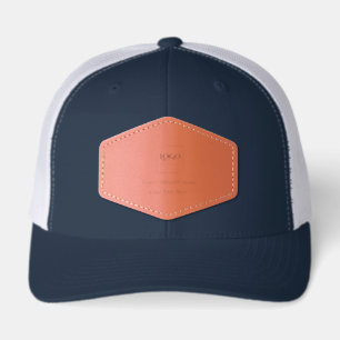 Elegant custom your logo template leather patch hat