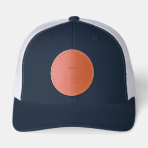 Elegant custom your logo template leather patch hat