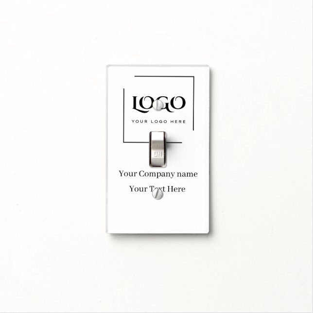 Elegant custom your logo template light switch cover (In Situ)