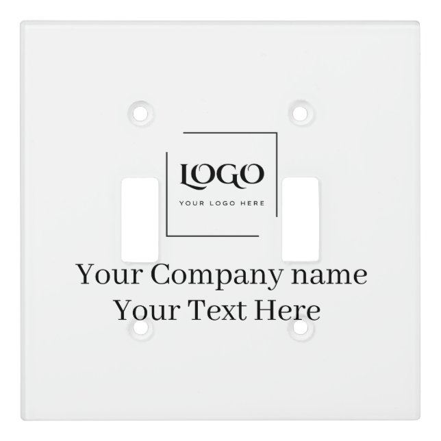 Elegant custom your logo template light switch cover (Front)