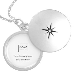 Elegant custom your logo template locket necklace
