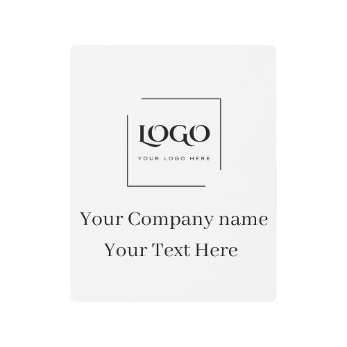 Elegant custom your logo template metal print