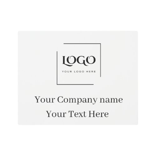Elegant custom your logo template metal print