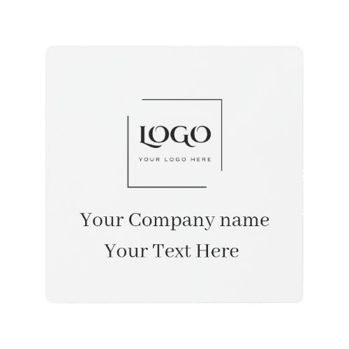 Elegant custom your logo template metal print