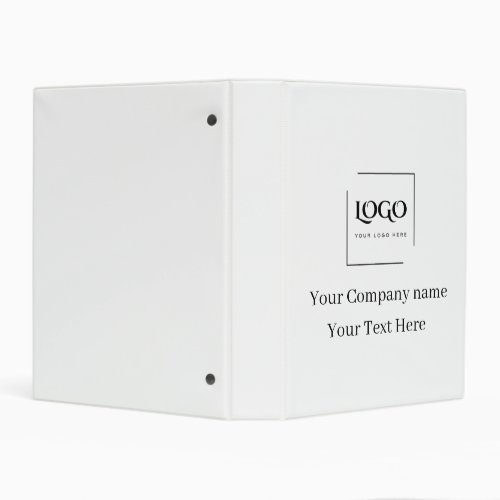 Elegant custom your logo template mini binder