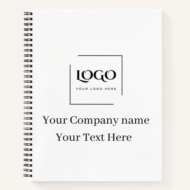 Elegant custom your logo template notebook (Front)