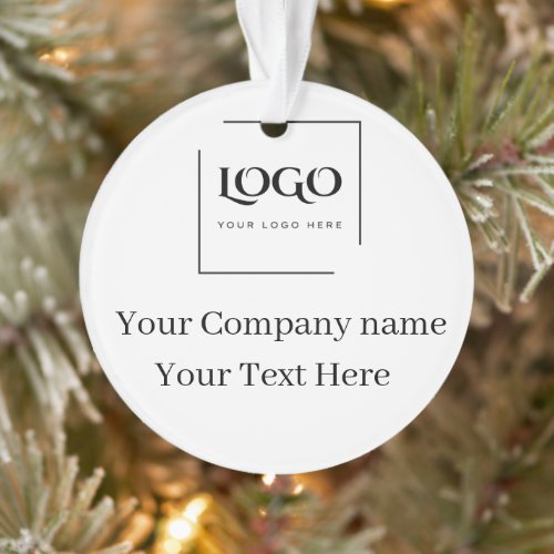 Elegant custom your logo template ornament