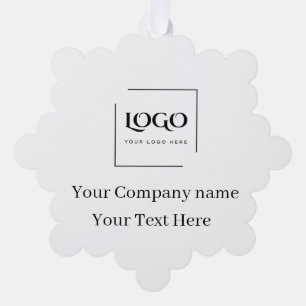 Elegant custom your logo template ornament card