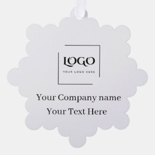 Elegant custom your logo template ornament card