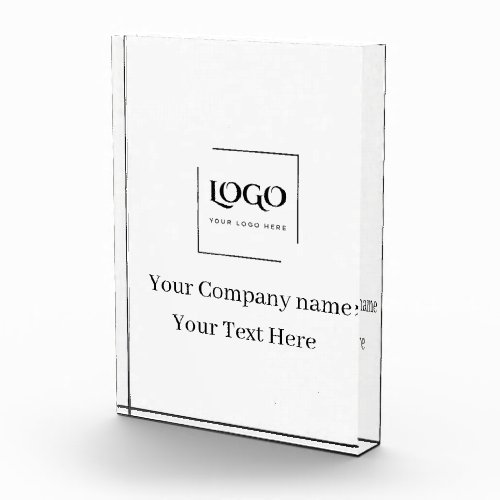 Elegant custom your logo template photo block