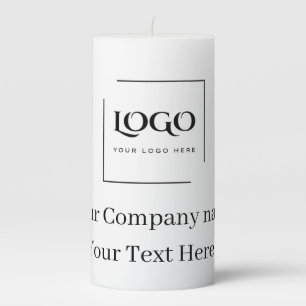 Elegant custom your logo template pillar candle