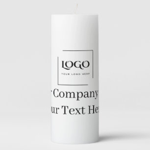 Elegant custom your logo template pillar candle
