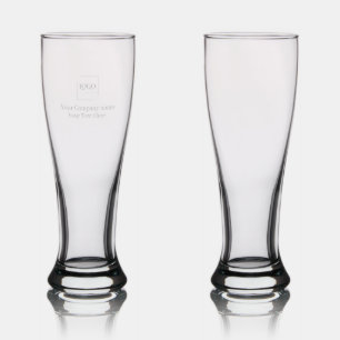 Elegant custom your logo template pilsner glass