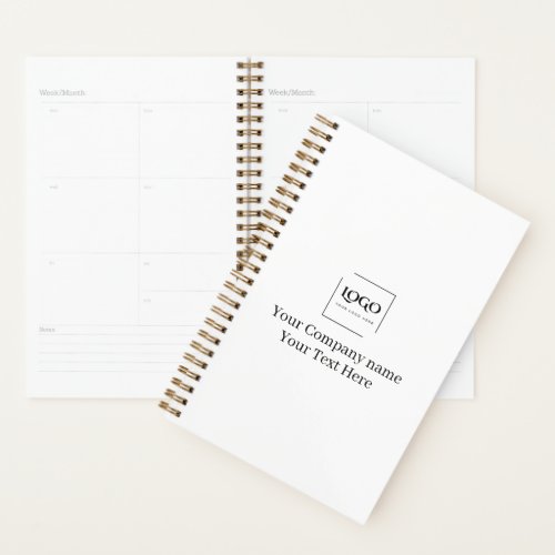 Elegant custom your logo template planner